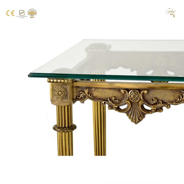میز عسلی برنزی پارس لوستر فراهانی طرح کلاسیک