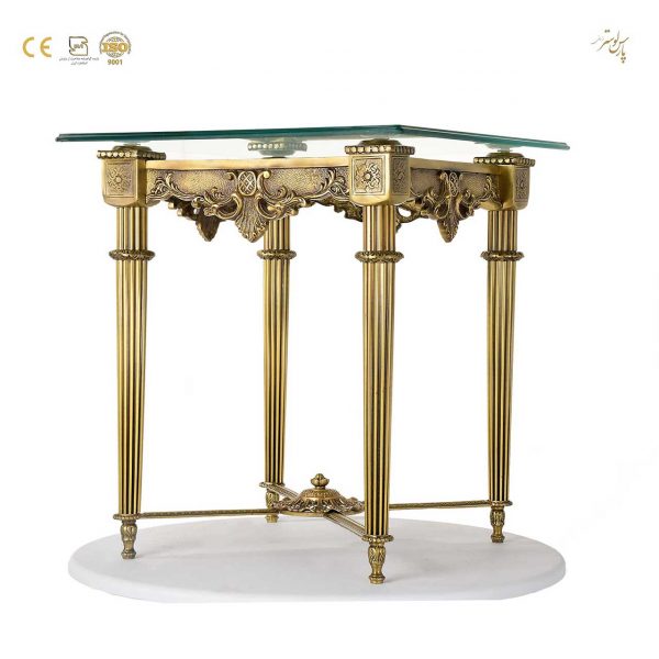 میز عسلی برنزی پارس لوستر فراهانی طرح کلاسیک